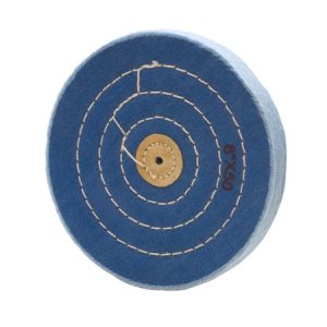 Sininen Musliinikiillotuspyörä, 150 mm (6″) x 50 Ply Grobet