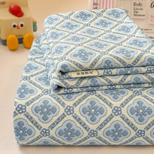 Floral Cotton Bed Sheet Set - Available in Single, Double, and King Sizes
