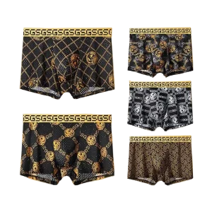 Men's Antibacterial Cotton Boxer Shorts - 8 Pcs Breathable Underwear